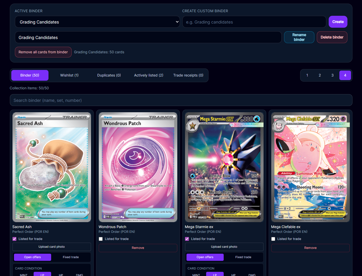 Custom binder collections in BinderTrader