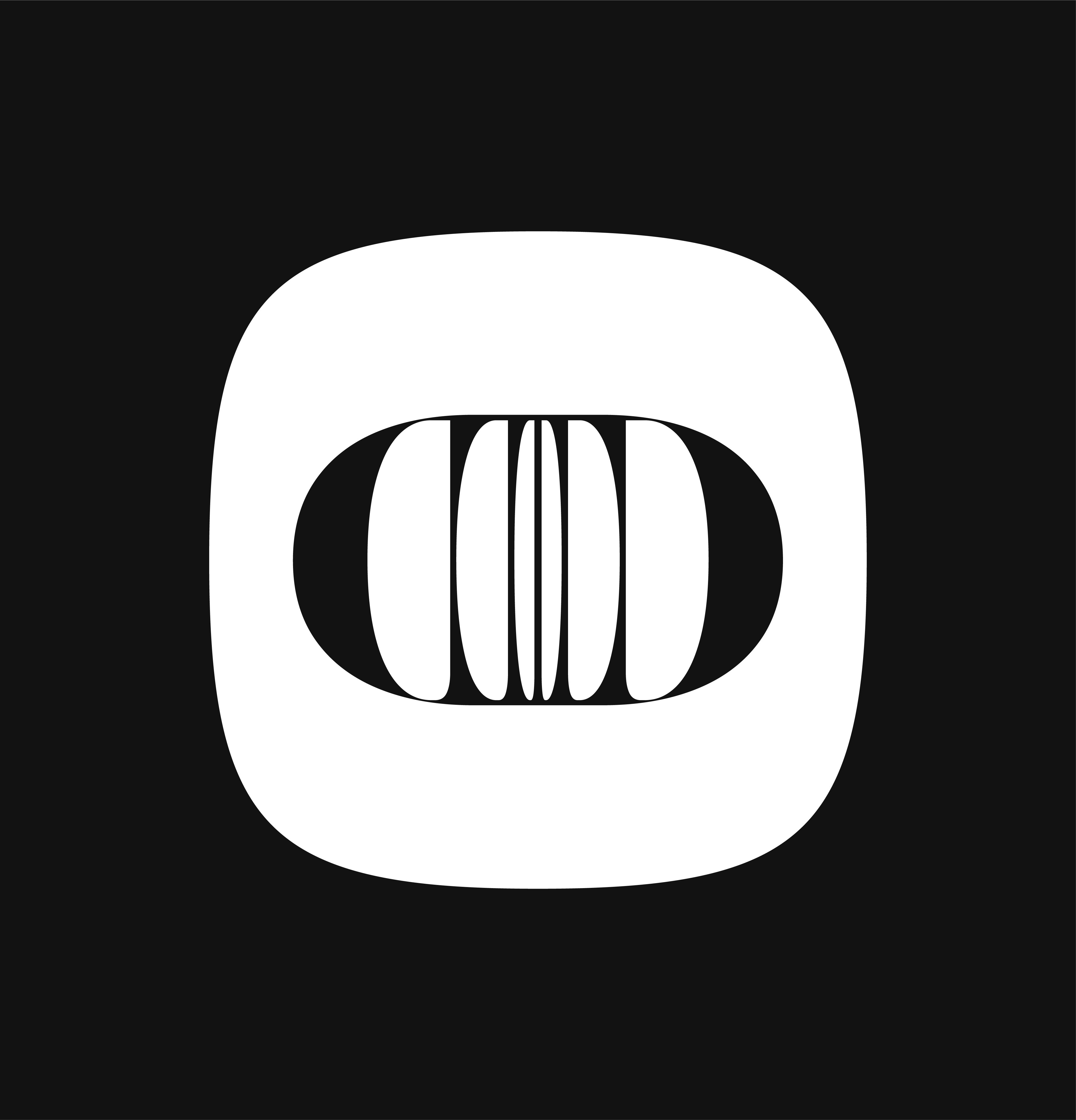 Deep Dissonance logo mark, black on white squircle