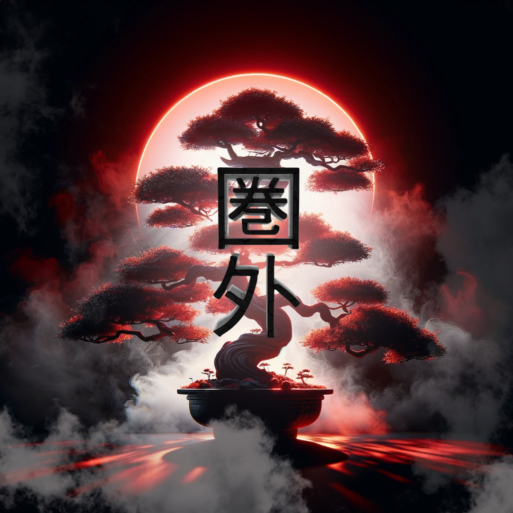 Kengai Records red bonsai logo variant