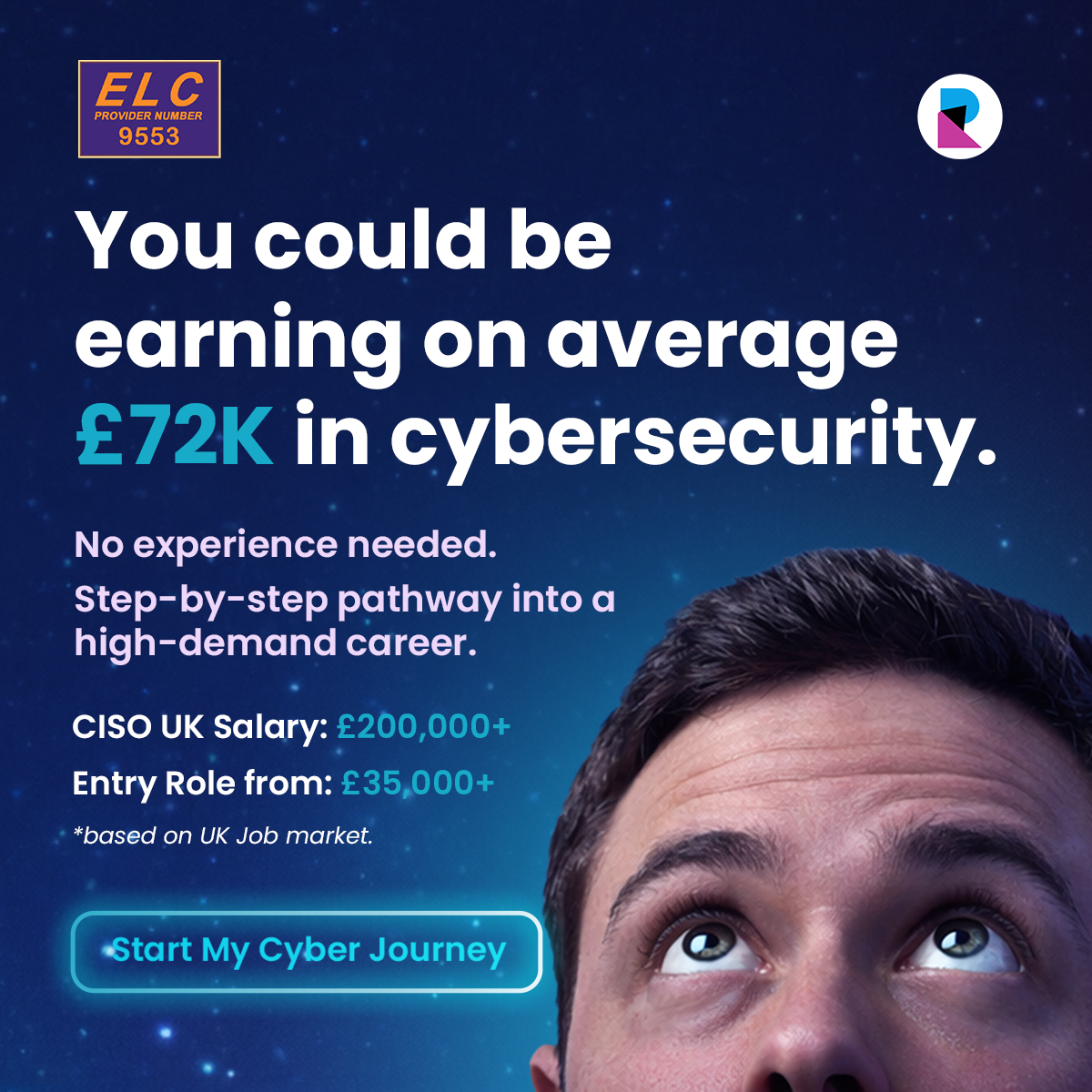 Get Glitched cyber security campaign Instagram ad with female talent