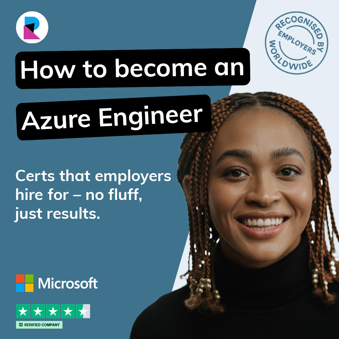 Paid social ad explaining how to become an Azure cloud engineer