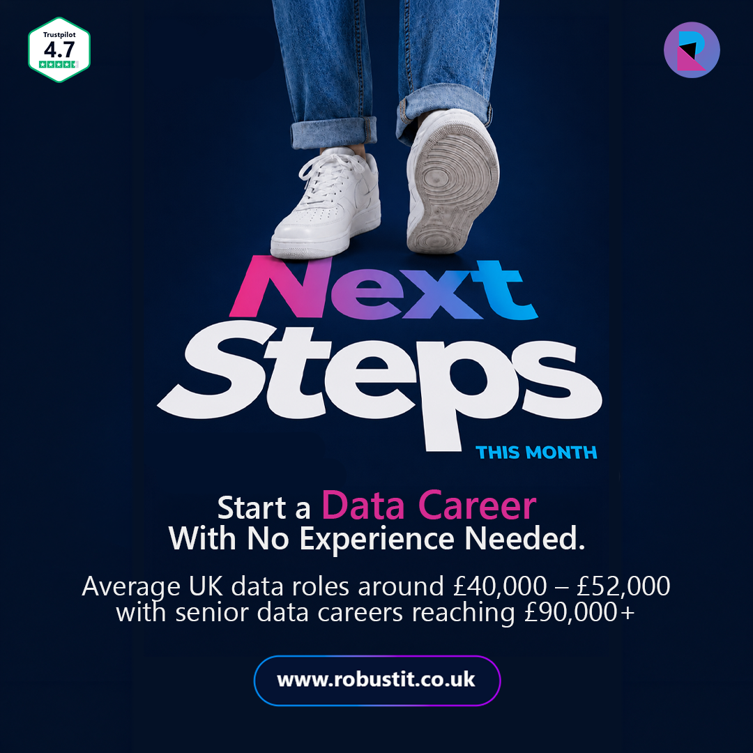 Data career next steps paid social ad featuring male talent